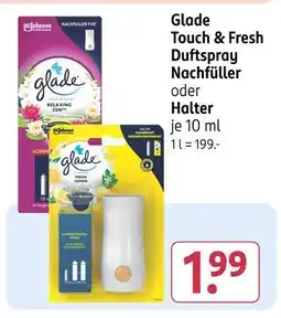 Rossmann Glade touch & fresh duftspray nachfüller oder halter Angebot