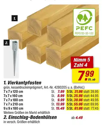 toom Baumarkt Vierkantpfosten oder einschlag-bodenhülsen Angebot