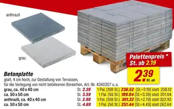 toom Baumarkt Betonplatte Angebot