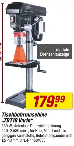 toom Baumarkt Tischbohrmaschine tbt19 vario Angebot