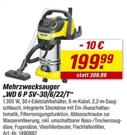 toom Baumarkt Mehrzwecksauger „wd 6 p sv-30/6/22/t“ Angebot