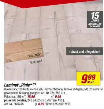 toom Baumarkt Laminat „pinie“ Angebot
