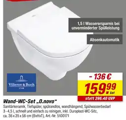 toom Baumarkt Villeroy & boch wand-wc-set „o.novo“ Angebot