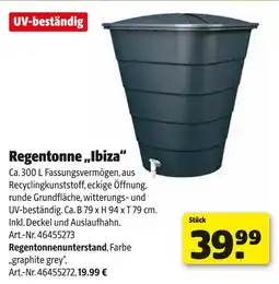 Hagebau Regentonne ibiza oder regentonnenunterstand Angebot