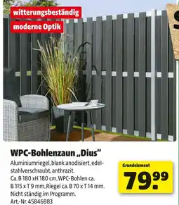 Hagebau Wpc-bohlenzaun „dius“ Angebot