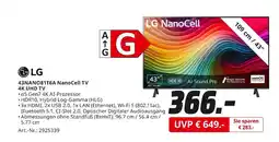 MediaMarkt Lg 43nano81t6a nanocell tv 4k uhd tv Angebot