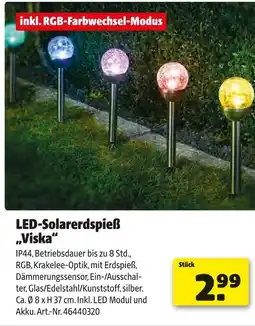 Hagebau Led-solarerdspieß viska Angebot