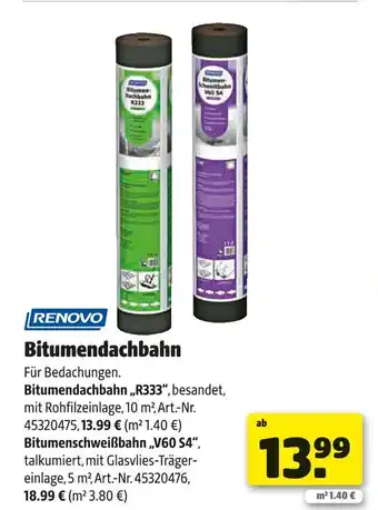 Hagebau Renovo bitumendachbahn Angebot