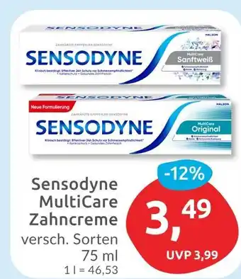 Budni Sensodyne sensodyne multicare zahncreme Angebot