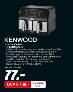 MediaMarkt Kenwood hfm 20.000 mb heißluftfritteuse Angebot