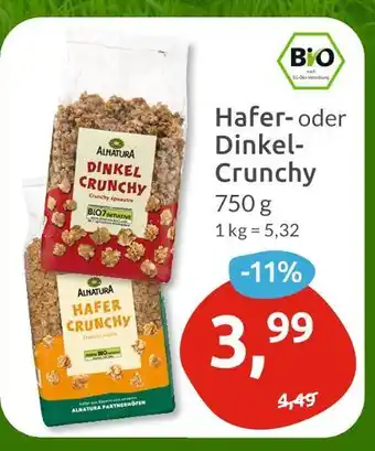 Budni Alnatura hafer- oder dinkel-crunchy Angebot