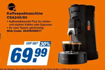 Expert Senseo kaffeepadmaschine csa240/60 Angebot