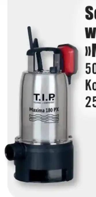 B1 Discount Baumarkt Schmutzwassertauchpumpe Maxima 180 SX Angebot