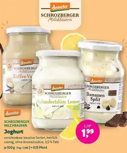 Biomarkt demeter SCHROZBERGER MILCHBAUERN Joghurt Angebot