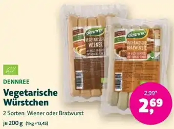 Biomarkt DENNREE Vegetarische Würstchen Angebot