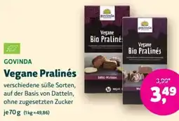 Biomarkt GOVINDA Vegane Pralinés Angebot