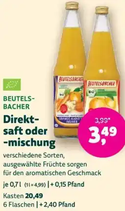 Biomarkt BEUTELSBACHER Direktsaft oder -mischung Angebot