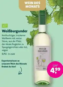 Biomarkt Weißburgunder Angebot