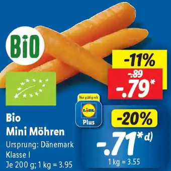 Lidl Bio Mini Möhren Angebot