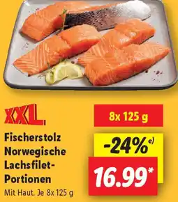 Lidl Fischerstolz Norwegische Lachsfilet Portionen Angebot