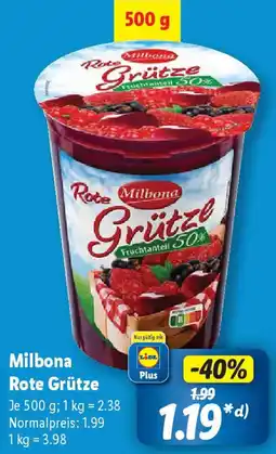 Lidl Milbona Rote Grütze Angebot