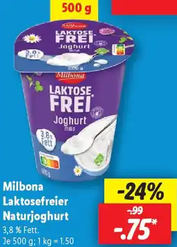 Lidl Milbona Laktosefreier Naturjoghurt Angebot