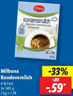 Lidl Milbona Kondensmilch Angebot