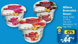 Lidl Milbona Buttermilch Dessert Angebot