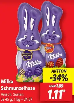 Lidl Milka Schmunzelhase Angebot