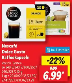 Lidl Nescafé Dolce Gusto Kaffeekapseln Angebot