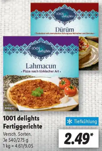 Lidl 1001 delights Fertiggerichte Angebot