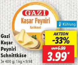 Lidl Gazi Kaşar Peyniri Schnittkäse Angebot