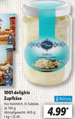 Lidl 1001 delights Zupfkäse Angebot