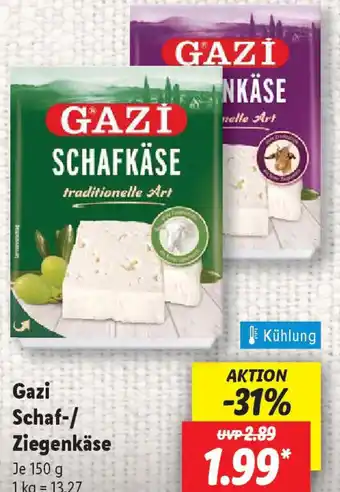 Lidl Gazi Schaf-/ Ziegenkäse Angebot