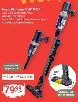 Globus PROFI CARE Hand-/Akkusauger PC-BS3085A Angebot