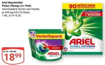 Globus Ariel Waschmittel Pulver, Flüssig oder Pods Angebot