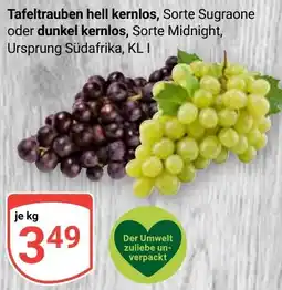 Globus Tafeltrauben hell kernlos oder dunkel kernlos Angebot