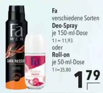 CITTI Markt Fa Deo-Spray oder Roll-on Angebot