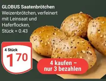 Globus GLOBUS Saatenbrötchen Angebot