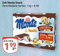 Globus Zott Monte Snack Angebot