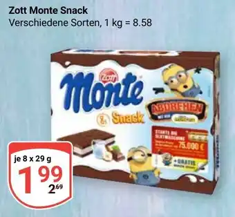 Globus Zott Monte Snack Angebot