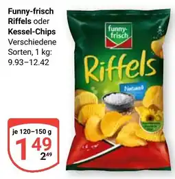 Globus Funny-frisch Riffels oder Kessel-Chips Angebot