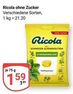 Globus Ricola ohne Zucker Angebot