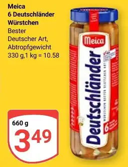 Globus Meica 6 Deutschländer Würstchen Angebot