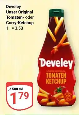 Globus Develey Unser Original Tomaten- oder Curry-Ketchup Angebot