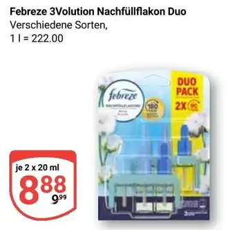 Globus Febreze 3Volution Nachfüllflakon Duo Angebot