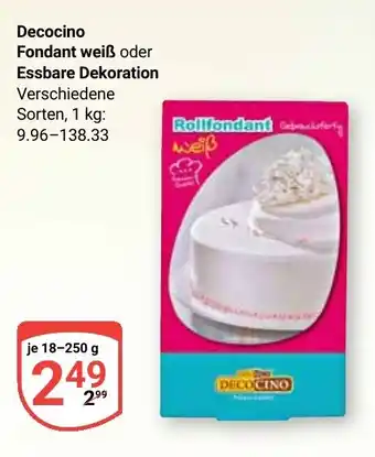 Globus Decocino Fondant weiß oder Essbare Dekoration Angebot