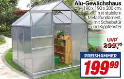 CENTERSHOP Alu-Gewächshaus Angebot