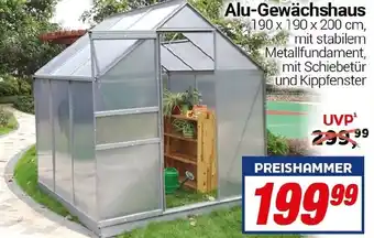 CENTERSHOP Alu-Gewächshaus Angebot