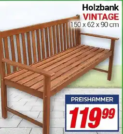 CENTERSHOP Holzbank VINTAGE Angebot